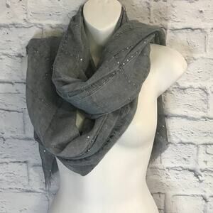 Gray Tilo Beaded Scarf